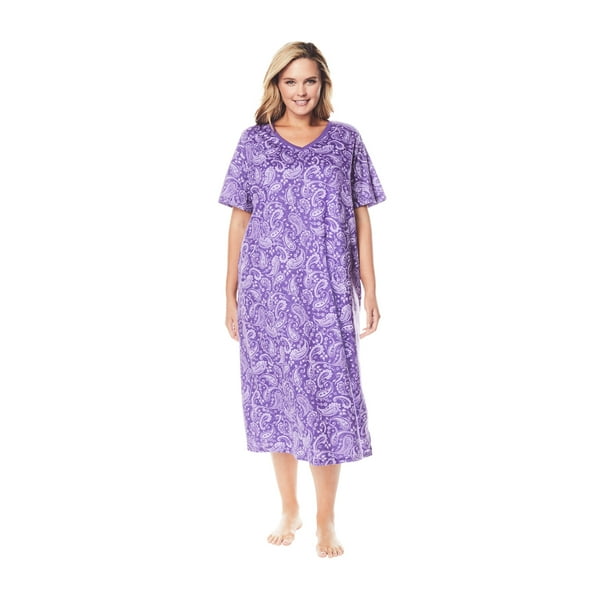 Womens Plus Size Long Print Sleepshirt Dreams /& Co